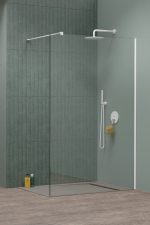 Radaway Modo New II Zuhanyfal Átlátszó Üveggel, Matt Fehér színű profillal,  - 55 (389055-04-01)