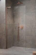 Radaway Modo SL II Walk-In Zuhanyfal Átlátszó Üveggel Balos, Szálcsiszolt Réz színű profillal,  - 90 (10319094-93-01L)