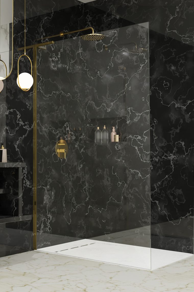 Radaway-Modo-SL-Gold-II-kadr-760x1140-1.jpg Radaway Modo SL II Walk-In Zuhanyfal Átlátszó Üveggel Balos, Arany színű profillal, - 70 (10319074-09-01L) - Image 1