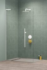 Radaway Modo SL II Walk-In Zuhanyfal Átlátszó Üveggel Balos, Matt Fehér színű profillal,  - 75 (10319075-04-01L)