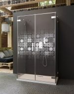 Radaway Modo New II Black Frame Walk-In zuhanyfal 70cm Slavic mintával - Image 2