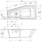 Riho Rethink Space akril kád Pop-up le-és túlfolyóval - Jobbos, 160x75 cm (B111001005) - Image 8