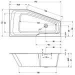 Riho Rethink Space akril kád Pop-up le-és túlfolyóval - Balos, 170x90 cm (B114001005) - Image 8