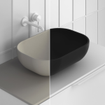 Royo Block pultra tehető, kerámia mosdó 45,5x13,5x33cm - Fekete (128410) - Image 4