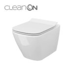 City Perem Nélküli Szögletes Fali WC (Rejtett Rögzítéssel), Mélyöblítésű + Lecsapódásgátlós, Durolplast, Könnyen Levehető WC-Ükőke (S701-405)