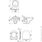 Cersanit Zip "Nyitott Peremes" Fali WC Mélyöblítésű + Vékonyított, Durolplast, Antibakteriális, Könnyen Levehető WC-Ükőke - Image 3