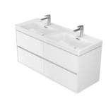 Cersanit Crea 120 x 45  cm alsószekrény mosdóhoz-  fényes fehér  (s931-001) - Image 2