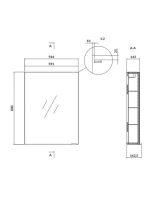 Cersanit Larga tükrös szekrény 60x16-3x80cm- szürke (s932-018)-megszűnt - Image 2