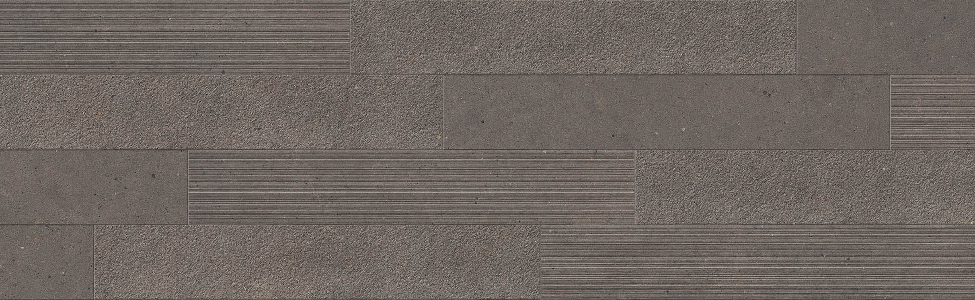 SI05EAM Italgraniti Silver Grain Dark Listello Mix Sq. 120X20cm Padlólap (SI05EAM) - Image 1