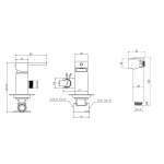 Aqualine Fali Bidé Csaptelep Zuhanyszettel (SK301) - Image 4