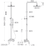 STROHM TEKA Itaca Zuhanyrendszer Szelíd Rózsaarany (67297020G3) - Image 2