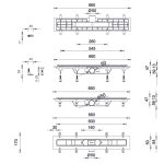 Styron egyenes műanyag folyóka fekete szinterezett Line ráccsal 600mm - Image 3