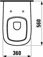 Laufen Palomba, Mély Öblítésű, Álló WC, Tetővel Kiállítási Darab (H8918020000001+H8238060000001) - Image 4