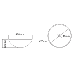 Sapho Beauty Puketa Gravírozott Üvegmosdó, 42cm (TY165) - Image 5