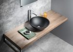 Sapho Beauty Telica Üvegmosdó, 42cm, Matt Fekete (TY181B) - Image 2