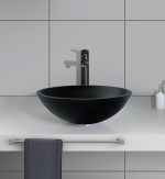 Sapho Beauty Telica Üvegmosdó, 42cm, Matt Fekete (TY181B) - Image 3