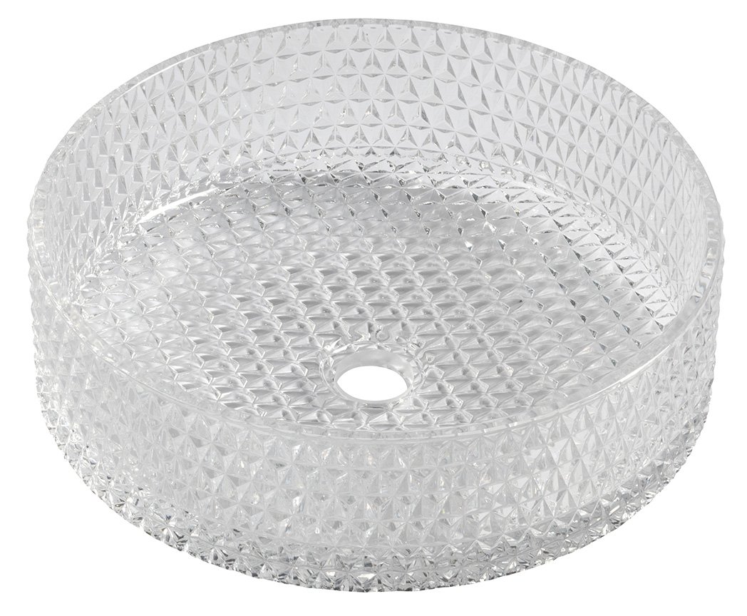 TY214CL Sapho Maragua Gravírozott Üvegmosdó, 39,5cm (TY214CL) - Image 1