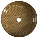 Sapho Maragua Gravírozott Üvegmosdó, 39,5cm, Arany (TY214Z) - Image 4