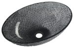 Sapho Beauty Purus Üvegmosdó, 50x15,5x36cm, Fekete (TY305SG)