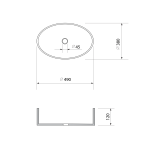 Sapho Nobal Gravírozott Üvegmosdó, 49x38cm, Fekete (TY326) - Image 4