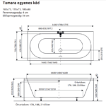 H2O Tamara Akril Kád, - 160x75 cm (12529) - Image 6