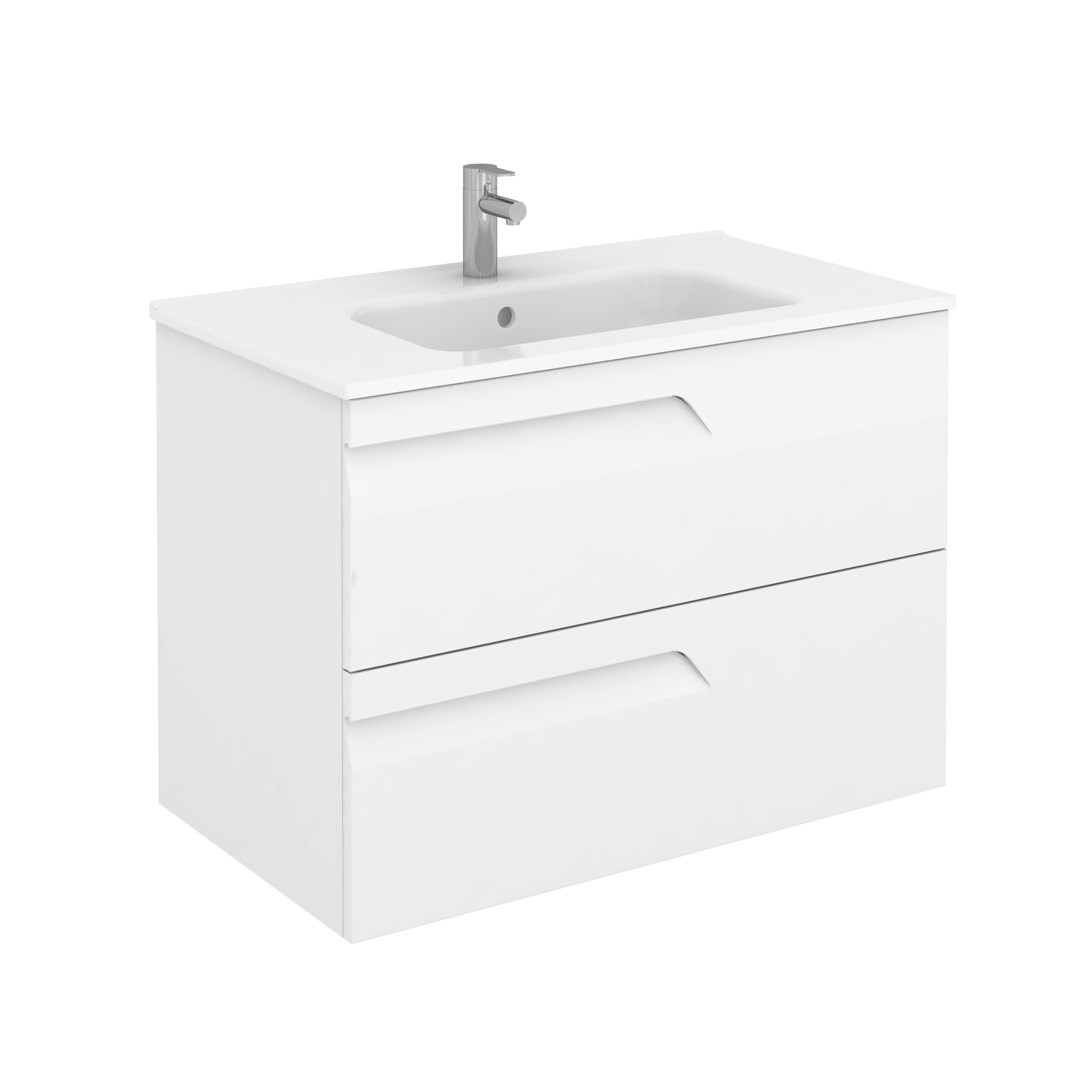 Vitale 80 2C Blanco slim Bannio Vitale 80-as fürdőszobabútor fali- fényes fehér színben (72966-k) - Image 1