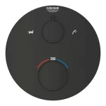 Grohe Eurosmart Termosztátos 2 funkciós Csaptelep falon belüli szereléshez , matt fekete (1022102430) - Image 3
