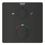 Grohe Eurosmart Termosztátos 2 funkciós Csaptelep falon belüli szereléshez , matt fekete (1022112430) - Image 4
