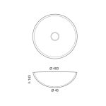 Sapho Murano Rosso Üvegmosdó, Átm:40X14CM, Piros (Al5318-63) - Image 2