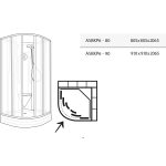 Ravak Supernova Zuhanybox ASBKP6 91x91x206,5 - Átlátszó üveggel - Image 3