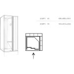 Ravak Supernova Zuhanybox ASBP3 90x90x206,5 cm - Grape üveggel - Image 3