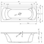 Riho Lima 150X70 cm Egyenes Akril Kád (B049001005) - Image 4