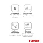 RAVAK BLIX SLIM Zuhanykabin BLSRV2 fekete +Transparent - 80x80 (X1LM40300Z1) - Image 2