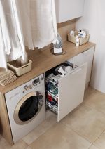 Cersanit City 60 cm szennyestartós szekrény pult alá szerelhető - fényes fehér (s584-026) - Image 2