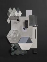 Cir Materia Prima Mix Grey Rombo 25X25 cm Mozaik (1069907) - Image 2