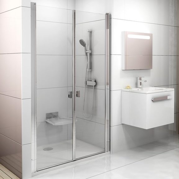 csdl2.jpg RAVAK CHROME Zuhanyajtó CSDL2-90 szatén + Transparent - Image 1