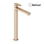 Ravak Eleganta Álló mosdócsaptelep BeCool 335 mm, leeresztő nélkül, Rose Gold Brushed
