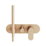 Ravak Eleganta Falba süllyesztett csaptelep szettel, kétutas, belső egység nélkül, Rose Gold Brushed - Image 2