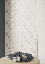 Cersanit Fernetti Stone Geometric Shine Cream Matt. 20X60 cm Dekorcsempe (NT1478-002) - Image 4