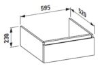Laufen Case mosdópult 120x52cm, 1 fiókkal (60x52cm) palomba mosdótállal, (h4051400755481+h4052120755481+h8168020001121) - Image 3