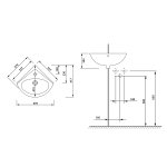 AQUALINE LUIGI Sarokmosdó, 34x34cm (FS161) - Image 5