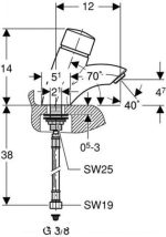 Geberit 26 típusú önzáró pneumatikus mosdócsaptelep keverő nélkül (115.720.21.1) - Image 2