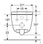 Geberit AquaClean Alba komplett higiéniai berendezés, fali WC (146.350.01.1) - Image 3