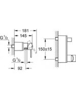 Grohe Allure Egykaros Zuhanycsaptelep (32846000) - Image 2