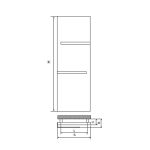 RADECO WALL 1600X560 Design törölköző szárító radiátor 820 WATTOS - Image 3