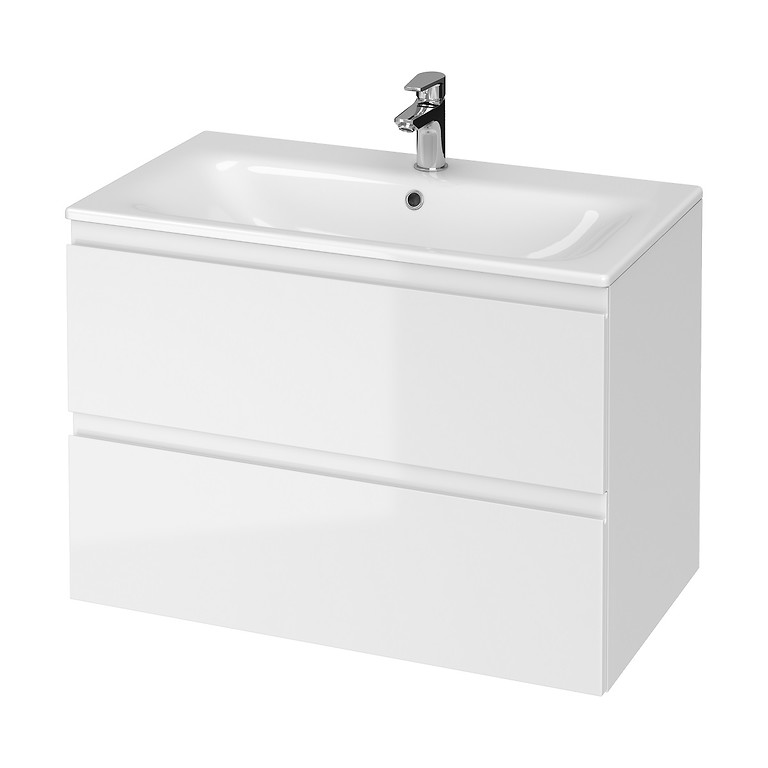 jpg_s801-316-dsm_moduo_80_ceramic_furniture_set_white Cersanit Moduo 80 x45 cm alsószekrény mosdóval - fényes fehér (s801-316-dsm) - Image 1