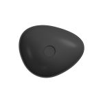 Moduo 45 CM Pultra Tehető Asszimmetrikus Ovális Alakú Anthracite Mosdó (K116-105) - Image 3