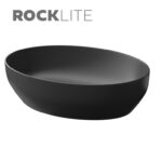 Cersanit Larga Ellipse 50×38 cm pultra ültethető mosdó – matt antracit