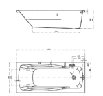 Cersanit Akril Kád Lana Kádlábbal - 160x70  cm (S301-162) - Image 3