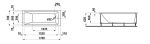Laufen Pro Egyenes Fürdőkád L Előlappal 170X70 cm (H2309560000001) - Image 2